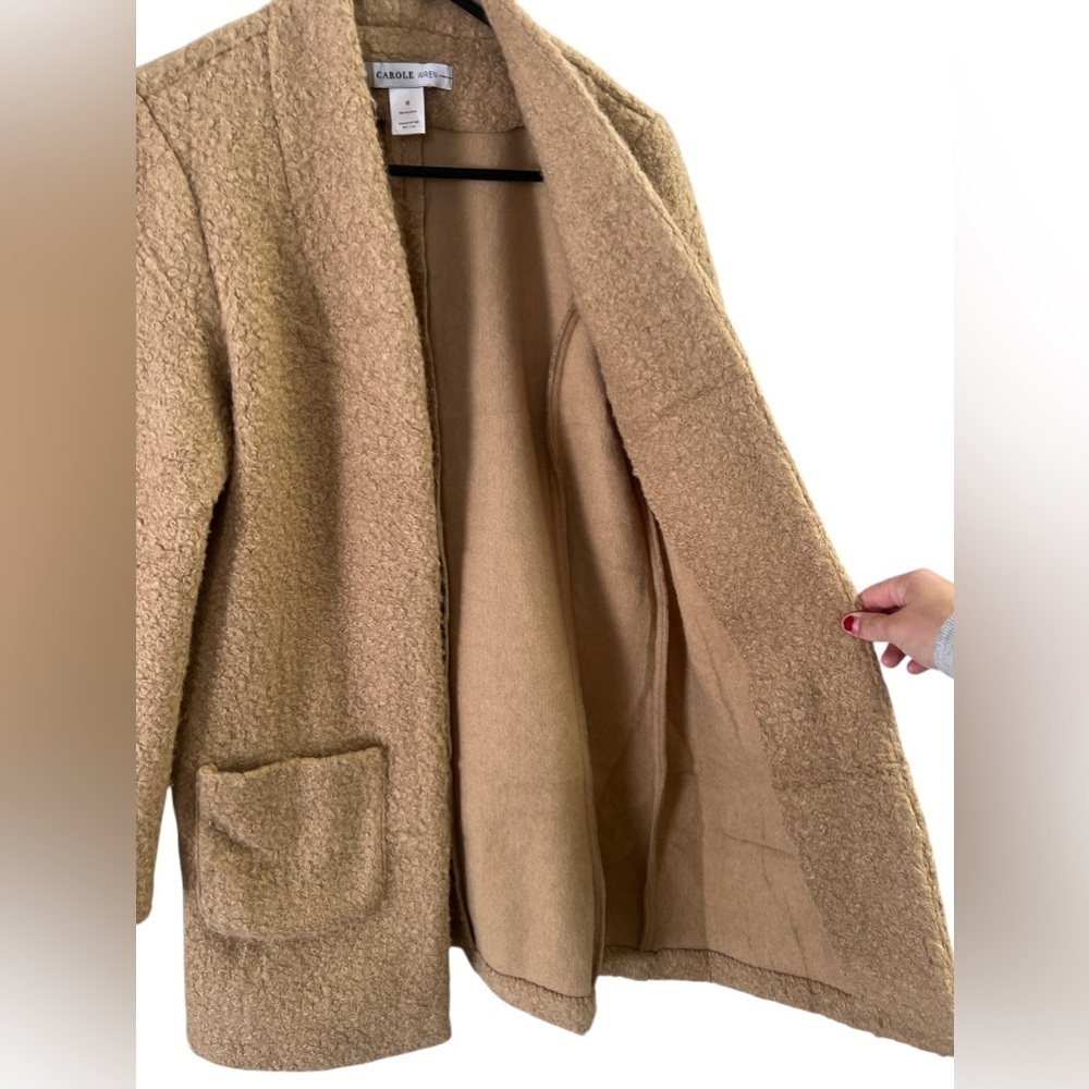 Carole Wren teddy brown trench coat jacket - Picture 3 of 4
